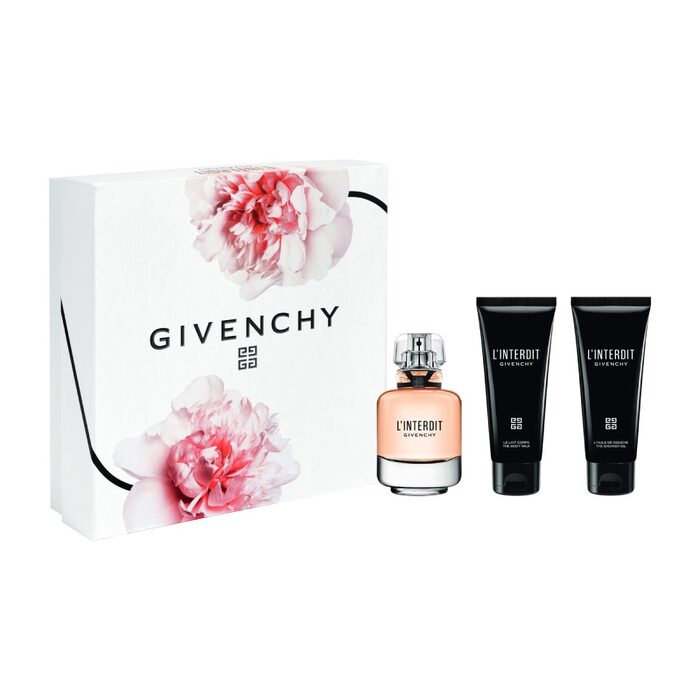 Estuche Givenchy L’Interdit Eau de Parfum 80 ml + Crema corporal humectante 75 ml + Gel de Ducha 75 ml