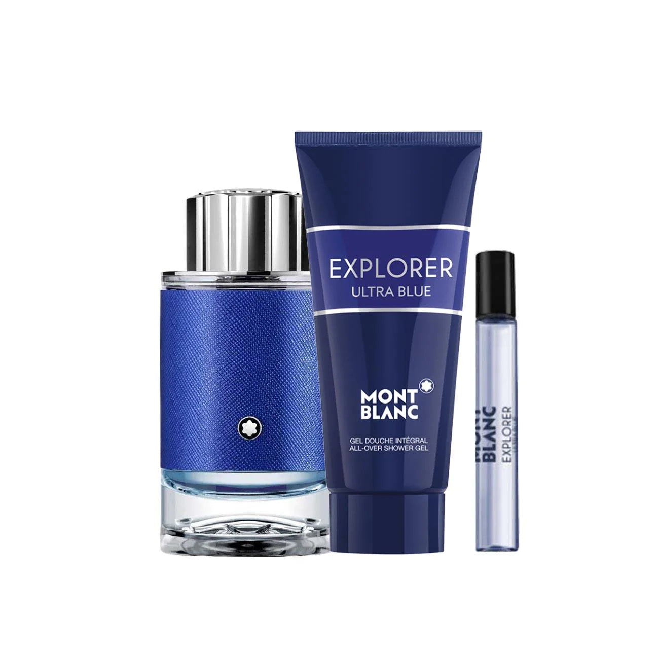 Estuche Mont Blanc Explorer Ultra Blue Perfume 100ml + Perfume Mini 7,5ml + Shower gel