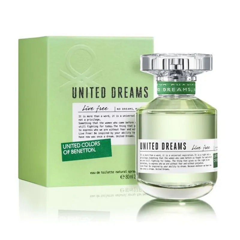 BENETTON UNITED DREAMS LIVE FREE MUJER EDT 80 ML