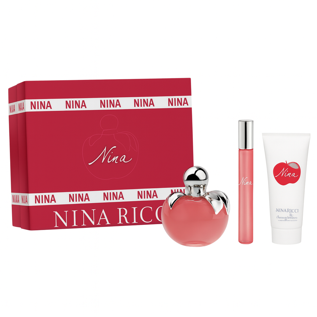 ESTUCHE NINA RICCI MUJER 3PZ PERFUME 80ML EDT + MINI + CREMA
