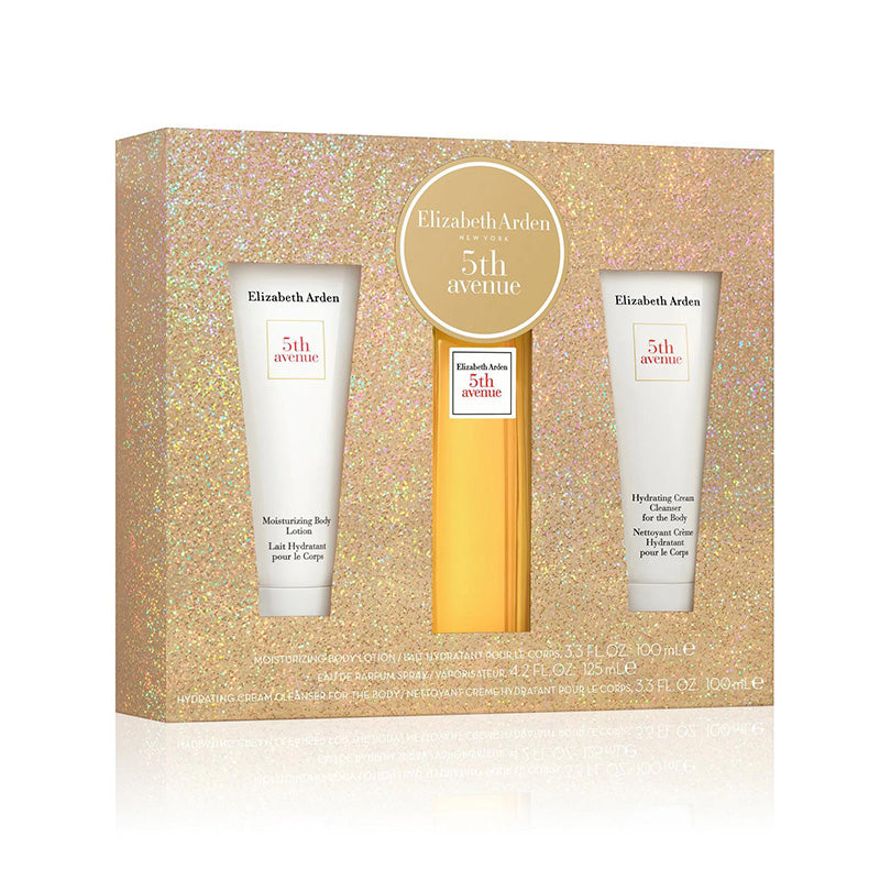 ESTUCHE 5TH AVENIDA  ELIZABETH ARDEN EDT 3 PZ CREMA+ SHOWER GEL + PERFUME