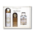 Estuche Lattafa Honor Glory EDP Hombre 3PZ Perfume 100ml + Aerosol 200ml+ Hair Fresh 300ML