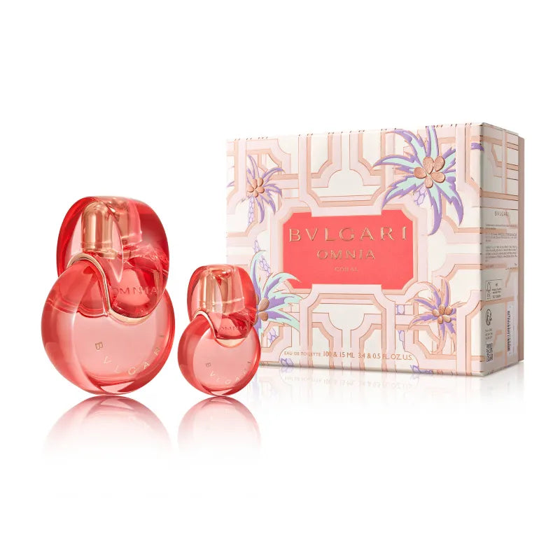 ESTUCHE  OMNIA CORAL  BVLGARI 100ML + MINI 15ML
